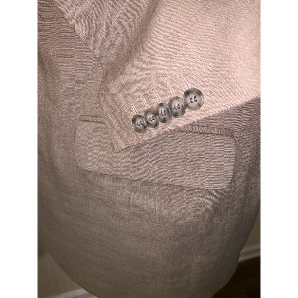 Marks & Spencer Men's Wheat Color Two Button Blazer Jacket 42 M - Picture 5 of 11